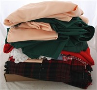 Tray Lot of Assorted Linens