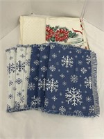 2 Table Cloths (1 is Oval) With Place Mats