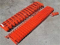 (2) Orange Safety Barrier Fences