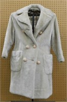Vintage hand sewn faux fur ladies Winter coat
