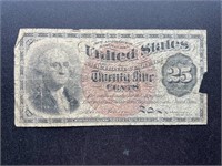 1863 25 Cent Bill