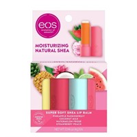 4-Pk Eos 100% Natural Shea Lip Balm Stick - Fruity