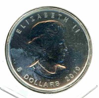 2010 Canadian $5 Silver Maple Leaf - 1 oz .9999