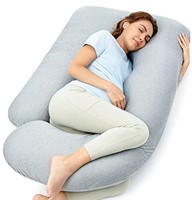 Momcozy Pregnancy Pillows with Cooling Cover, U-Sh