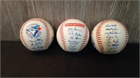 Lot of 3 Souvenir Toronto Blue Jays baseballs