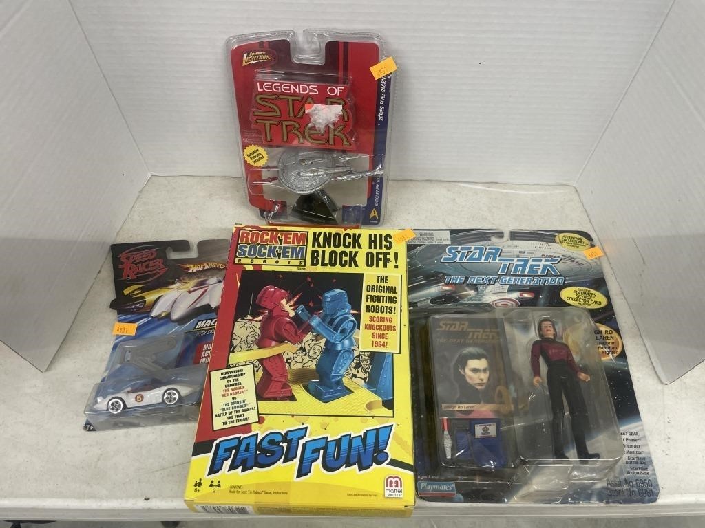 Star Trek toy, rock em sock em game, speed racer