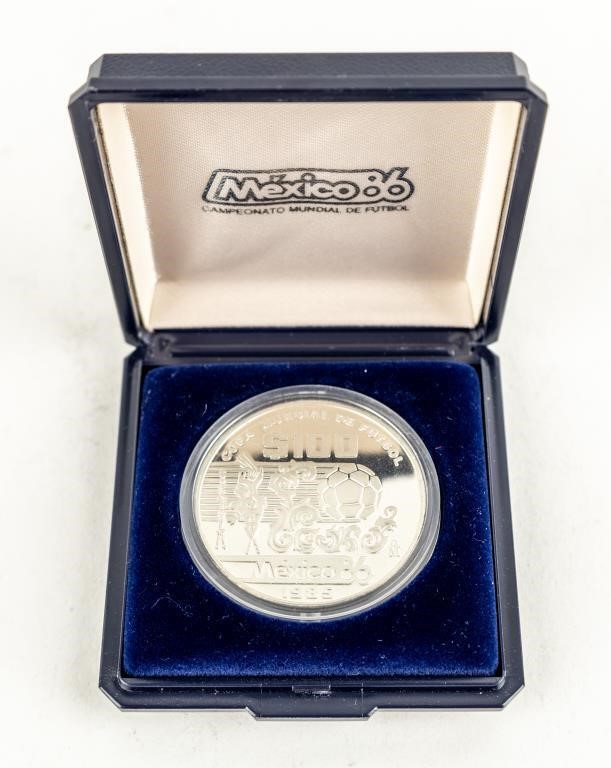 Coin 1986 100 Pesos Mexico Silver Proof Coin