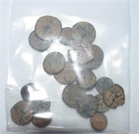 (22) Ancient Copper Coins, Most From 5th Century