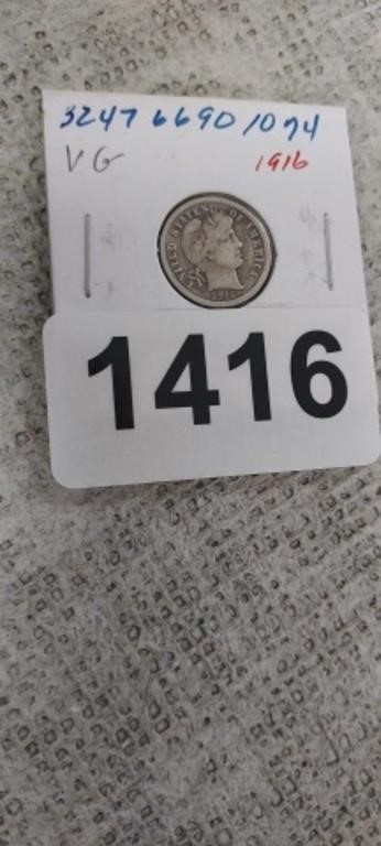 1916 BARBER DIME (LAST YEAR PRODUCED)