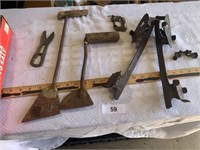 Vintage Ice Skates, Small C-Clamp & Other