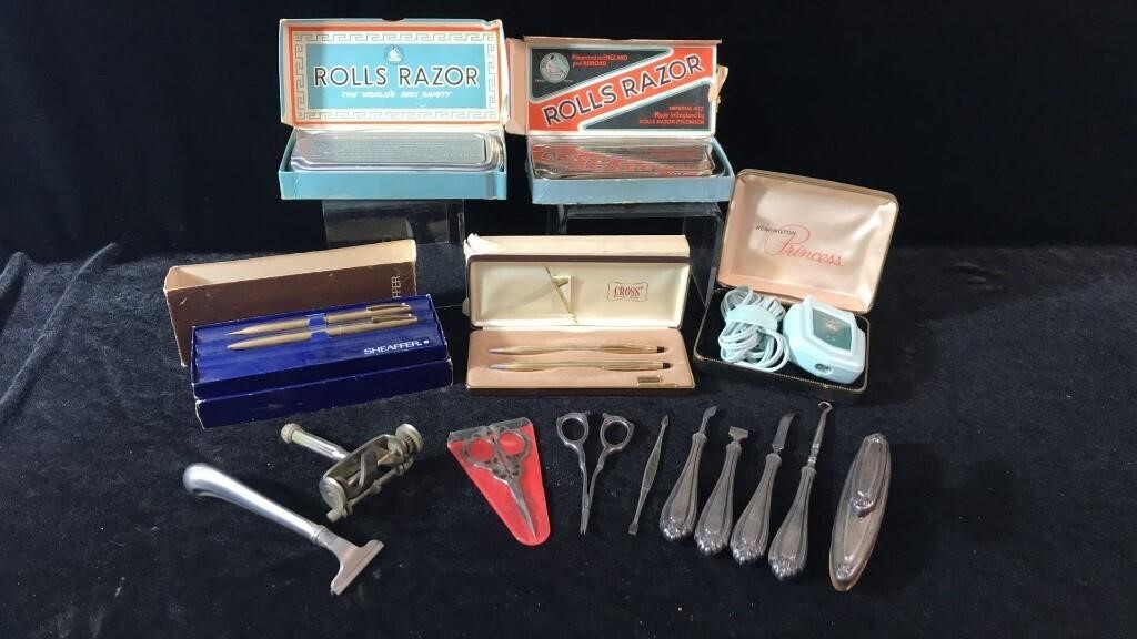 Vintage Grooming Tools - Razors Manicure