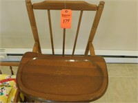 Lot 171  Wooden High Chair and Cradle.