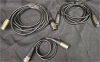 3 xlr microphone cable   1@20ft 1@6ft 1@1ft