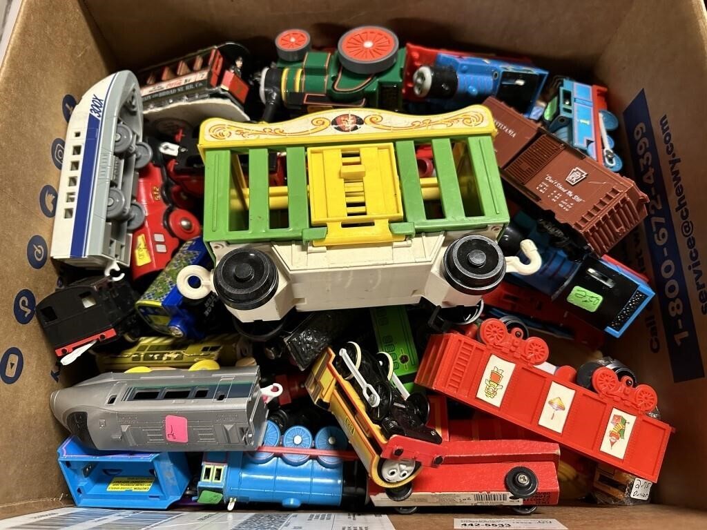 LARGE LOT OF CHILDRENS TOY TRAINS INCLUDING
