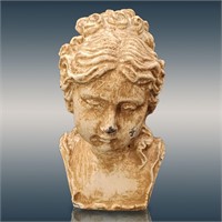 Small Antique Classical-Style Bust Of Young Woman