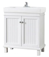 30 in. Single Sink Freestanding Vanity in White