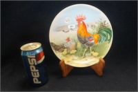 ROOSTER & HEN DECORATIVE PLATE