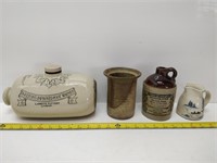 vintage stoneware, jug, bottle warmer, etc