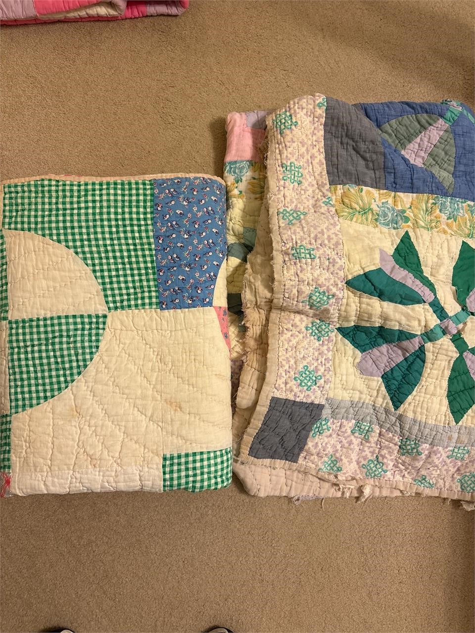 2 Antique Handmade Quilts