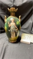 Royal Bohn victorian 12' handpainted vase