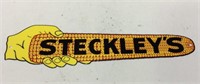 Steel Steckley's Corn Cob Seed Dealer Sign