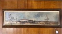 SIGNED OIL PAINTING ON CANVAS OF BOATHOUSE