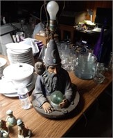 Wizard lamp works 29 inches tall 13 in wide