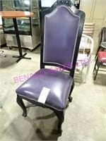 PURPLE LEATHER EXECUTIVE DINING CHAIRS  NOTES!