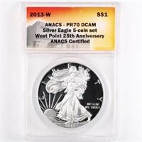 2013-W Proof Silver Eagle ANACS PR70 DCAM