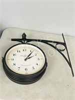 Louis Barnard 2 sided Station clock & bracket