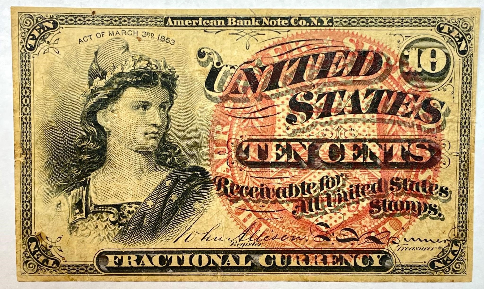 10 Cent Fractional Currency