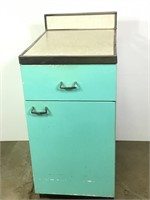Vtg 1950-60 Metal Kitchen Cabinet 18"W