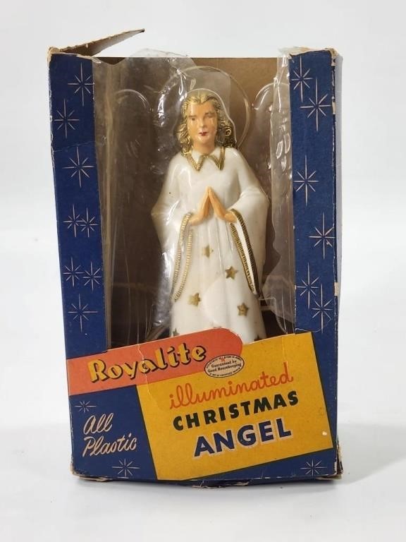 VINTAGE ROYALITE CHRISTMAS ANGEL W/ BOX