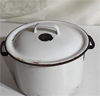 Vintage Ceramic Kettle with Vintage Utensils