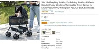 B8151 3 in 1 Folding Dog Stroller