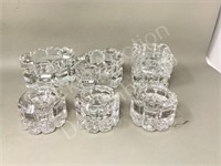 6 Mikasa candle holders , 2-3" tall