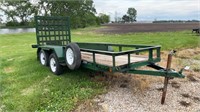 Zieman 4 x 13 ft tandem axle trailer