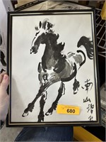 ORIGINAL CHINESE WATERCOLOR / INK HORSE