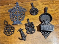 Cast Iron Spoon Rests, Small Skillet, etc