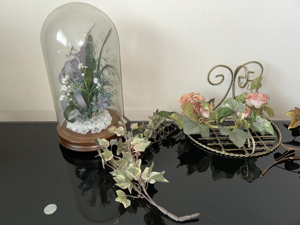 Floral Decor, Clock, Knick knacks