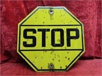 18"x18" 1950's Yellow STOP sign.