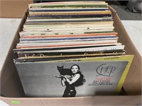 LARGE BOX OF ASSORTED 33 RECORDS - BARRY MANILOW,
