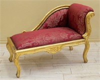 Petite French Style Gilt Bustle Bench.