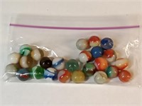 25 vtg Peltier - Christensen & other marbles