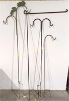 (4) Metal Shepherd's Hooks