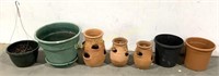 (7) Ceramic & Plastic Planters