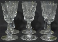 6 Waterford Kenmare Cordial Glasses, 4"