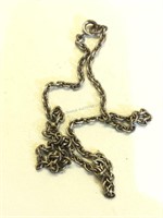 Sterling Silver Vintage Chain necklace - 17 in
