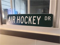 Air Hockey Dr Tin Sign