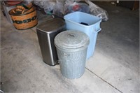 Lot with (3) Trashcans